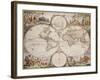 Map of the World, circa 1680-Frederick de Wit-Framed Giclee Print