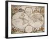 Map of the World, circa 1680-Frederick de Wit-Framed Giclee Print