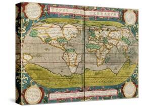 Map of the World, from an Atlas-null-Stretched Canvas