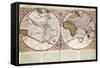 Map of the World: from Mercator's "Atlas...", 1595-null-Framed Stretched Canvas