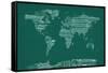 Map of the World from Old Sheet Music-Michael Tompsett-Framed Stretched Canvas