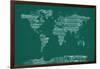 Map of the World from Old Sheet Music-Michael Tompsett-Framed Art Print