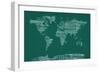 Map of the World from Old Sheet Music-Michael Tompsett-Framed Art Print