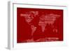 Map of the World from Old Sheet Music-Michael Tompsett-Framed Premium Giclee Print