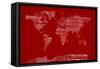 Map of the World from Old Sheet Music-Michael Tompsett-Framed Stretched Canvas