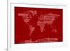 Map of the World from Old Sheet Music-Michael Tompsett-Framed Art Print