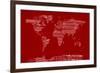 Map of the World from Old Sheet Music-Michael Tompsett-Framed Art Print