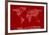 Map of the World from Old Sheet Music-Michael Tompsett-Framed Art Print