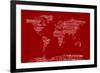 Map of the World from Old Sheet Music-Michael Tompsett-Framed Art Print