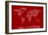 Map of the World from Old Sheet Music-Michael Tompsett-Framed Art Print