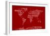 Map of the World from Old Sheet Music-Michael Tompsett-Framed Art Print