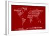 Map of the World from Old Sheet Music-Michael Tompsett-Framed Art Print