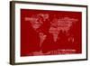 Map of the World from Old Sheet Music-Michael Tompsett-Framed Art Print