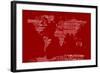 Map of the World from Old Sheet Music-Michael Tompsett-Framed Art Print