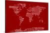 Map of the World from Old Sheet Music-Michael Tompsett-Stretched Canvas