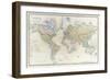 Map of the World: from R.H.Laurie's Atlas, 1852-null-Framed Giclee Print