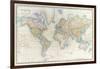 Map of the World: from R.H.Laurie's Atlas, 1852-null-Framed Giclee Print