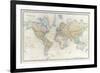 Map of the World: from R.H.Laurie's Atlas, 1852-null-Framed Giclee Print