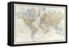 Map of the World: from R.H.Laurie's Atlas, 1852-null-Framed Stretched Canvas