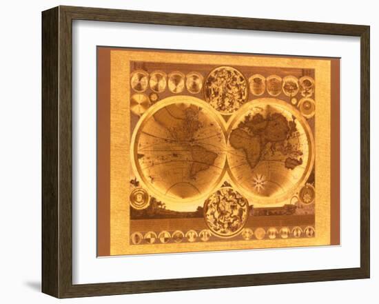 Map of the World I-null-Framed Art Print