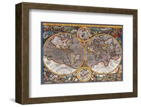 Map of the World II-null-Framed Art Print