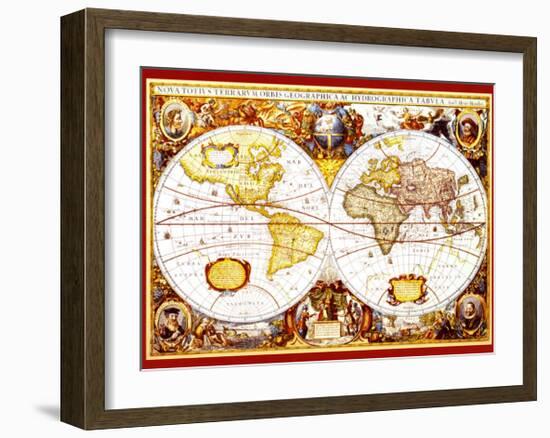 Map of the World III-null-Framed Art Print