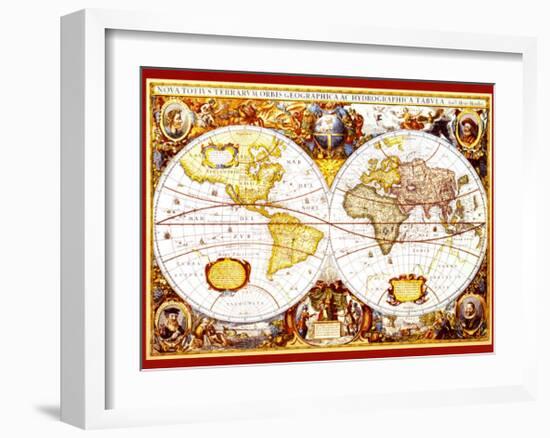 Map of the World III-null-Framed Art Print