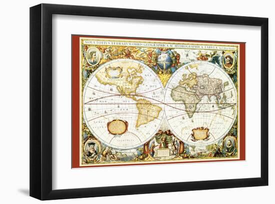 Map of the World III-null-Framed Art Print