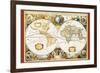 Map of the World III-null-Framed Art Print