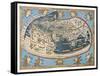 Map Of The World (In Those Days Known)-marzolino-Framed Stretched Canvas