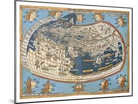 Map Of The World (In Those Days Known)-marzolino-Mounted Art Print
