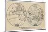 Map of the World in Two Halves According to Martin Behaim-null-Mounted Art Print