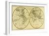 Map of the World in Two Hemispheres, from 'Atlas De Toutes Les Parties Connues Du Globe…-Charles Marie Rigobert Bonne-Framed Giclee Print