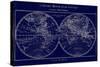 Map of the World Indigo-Sue Schlabach-Stretched Canvas