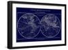 Map of the World Indigo-Sue Schlabach-Framed Premium Giclee Print