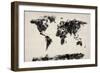 Map of the World Map Abstract Painting-Michael Tompsett-Framed Premium Giclee Print