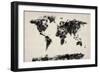 Map of the World Map Abstract Painting-Michael Tompsett-Framed Premium Giclee Print