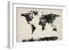 Map of the World Map Abstract Painting-Michael Tompsett-Framed Premium Giclee Print