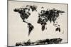 Map of the World Map Abstract Painting-Michael Tompsett-Mounted Premium Giclee Print