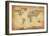 Map of the World Map from Old Sheet Music-Michael Tompsett-Framed Art Print