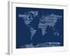 Map of the World Map from Old Sheet Music-Michael Tompsett-Framed Art Print