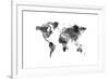 Map of the World Map Watercolor-Michael Tompsett-Framed Art Print