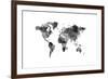 Map of the World Map Watercolor-Michael Tompsett-Framed Art Print