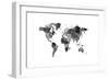 Map of the World Map Watercolor-Michael Tompsett-Framed Art Print