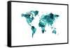 Map of the World Map Watercolor-Michael Tompsett-Framed Stretched Canvas