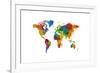 Map of the World Map Watercolor-Michael Tompsett-Framed Art Print