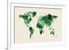 Map of the World Map Watercolor-Michael Tompsett-Framed Art Print