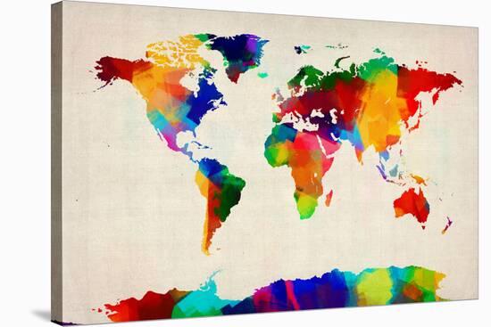 Map of the World Map-Michael Tompsett-Stretched Canvas