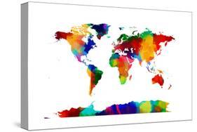 Map of the World Map-Michael Tompsett-Stretched Canvas