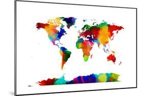 Map of the World Map-Michael Tompsett-Mounted Art Print